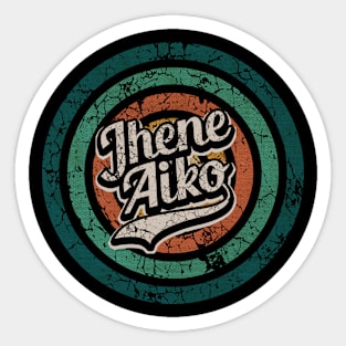 Jhene Aiko // Retro Circle Crack Vintage Sticker